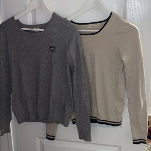 Two long sleeve tops